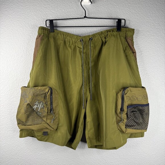 Atsuko - Army Green Dragonball Z Cargo Shorts - Picture 1 of 8